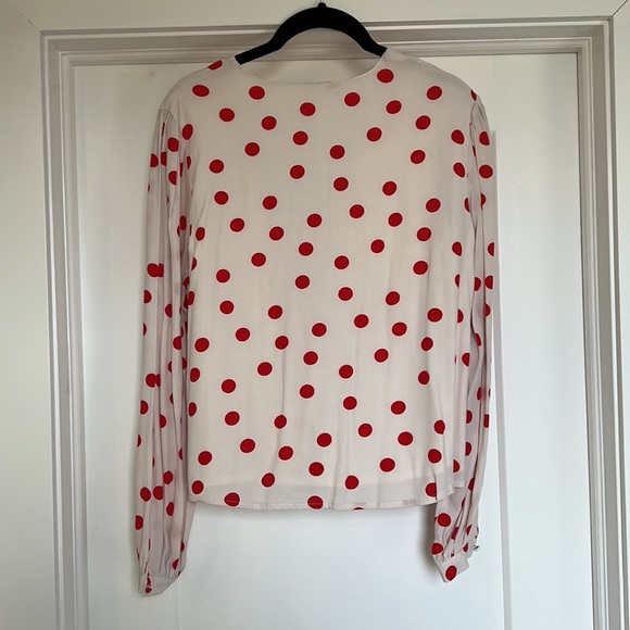 Lovers + Friends white with red polka dot blouse from Revolve - Picture 3 of 3